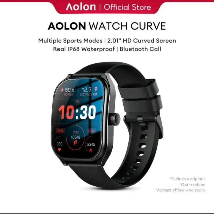 Simbojoy Smartwatch 2.01-inch Curved IPS Screen Bluetooth Call Running Pace Custom Wallpaper Smartwatch Health Monitoring Jam Wireless 0
