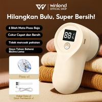 Gambar Winland Penghilang Bulu Baju Elektrik 2-in-1 Penyedot Pemangkas 6 Pisau Stainless Steel Layar Digital untuk Pembersihan Serat/Bulu Pakaian - Putih dari Winland Elektronik Kab. Tangerang 5 Tokopedia