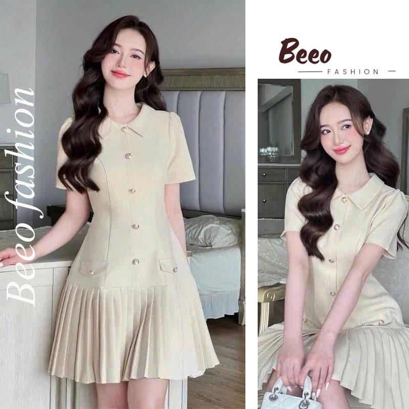 Váy thiết kế công sở chân sếp ly điệu đà ,thiết kế Beeo Fashion V74