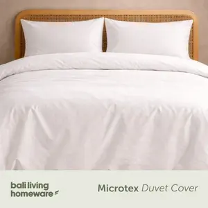 Microtex Duvet Cover – Hotel White – Soft, Wrinkle-Resistant, Durable | Sarung Selimut Hotel – Putih Hotel – Lembut, Anti Kusut, Tahan Lama by Bali Living Homeware