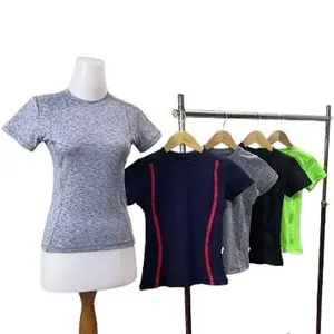 Atasan Senam Wanita/Atasan Fit Body/Atasan Aerobic/Zumba/Atasan Yoga Gym Fitness Model Lengan Pendek