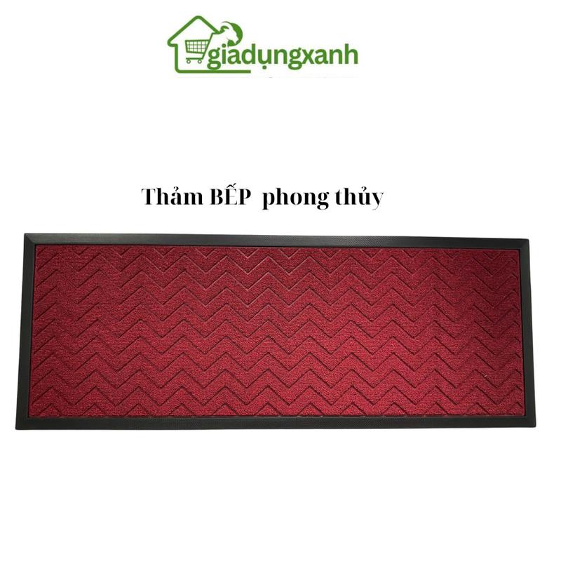 Giadungxanh Thảm Chùi Chân Bếp Đế Cao Su Đúc Nguyên Khối Thấm Hút Nước Chống Trơn Trượt KT 45x120cm Và 61x183cm Sợi Polypropylene Bền Bỉ