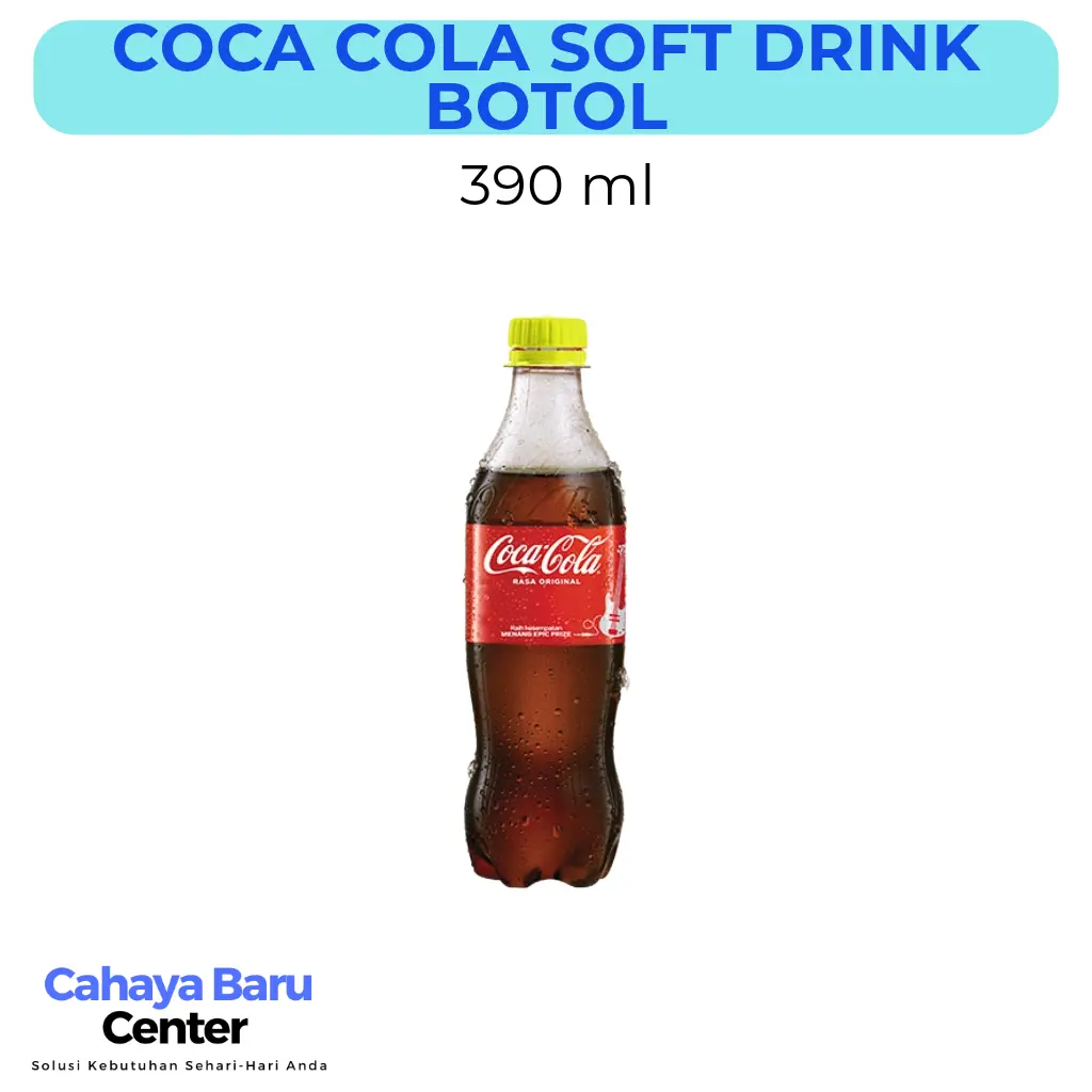 COCA COLA Soft Drink Original Minuman Soda Rasa Kola Botol 390 ml
