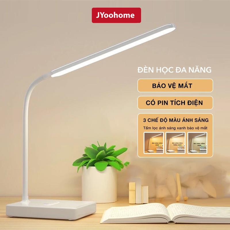 Đèn Học Để Bàn JYoohome Pin Tích Điện LED Chống Cận Cảm Ứng 3 Màu Ánh Sáng Đọc Sách Làm Việc