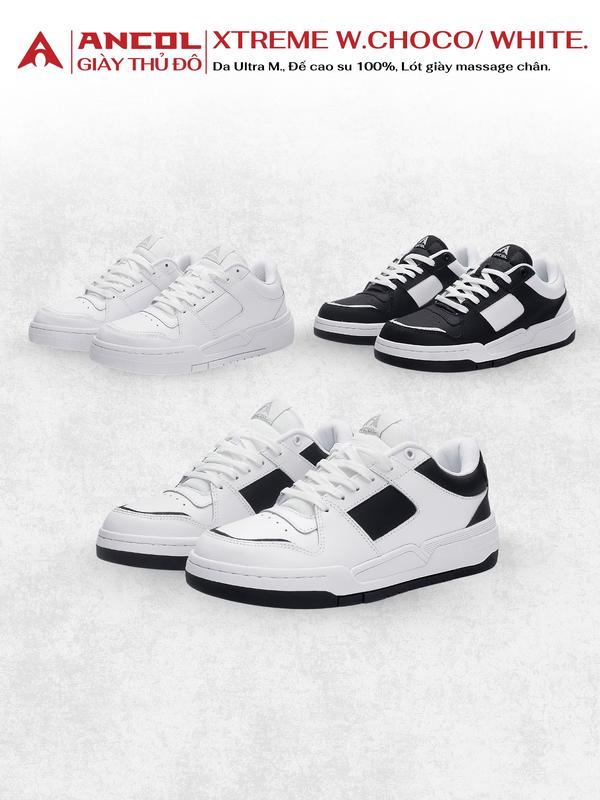  Ancol Giày Sneaker Xtreme White   W.Choco   Choco Nam Nữ Size 38-44 Da Bò Thật 100% Đế Cao Su Bền Đẹp Phong Cách Gen Z Giày Thời Trang Việt Nam Chất Lượng Cao 