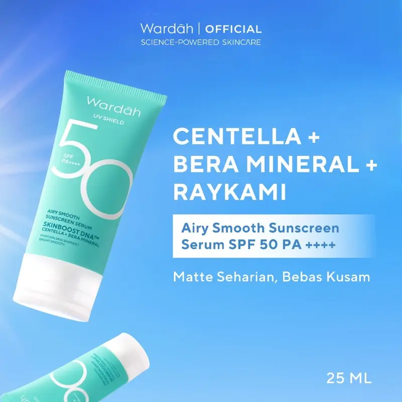 Wardah UV Shield Airy Smooth Sunscreen Serum SPF 50 PA++++ | Netto 40ML & 25 ML 2