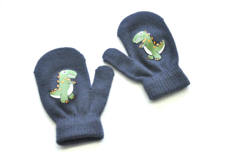 Product Introduction of New Winter Outdoor Knitted Baby Gloves For 1-3Y Children Pupil Student Cute Dinosaur Full Finger Mittens Autumn Warmer Hand 18