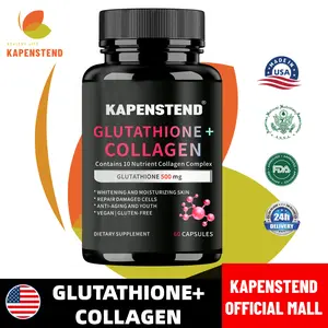 KAPENSTEND Glutathione Whitening Collagen 500MG Suplemen Khusus dengan Glutathione 500MG untuk Kulit Cerah & Lembut 60 Kapsul