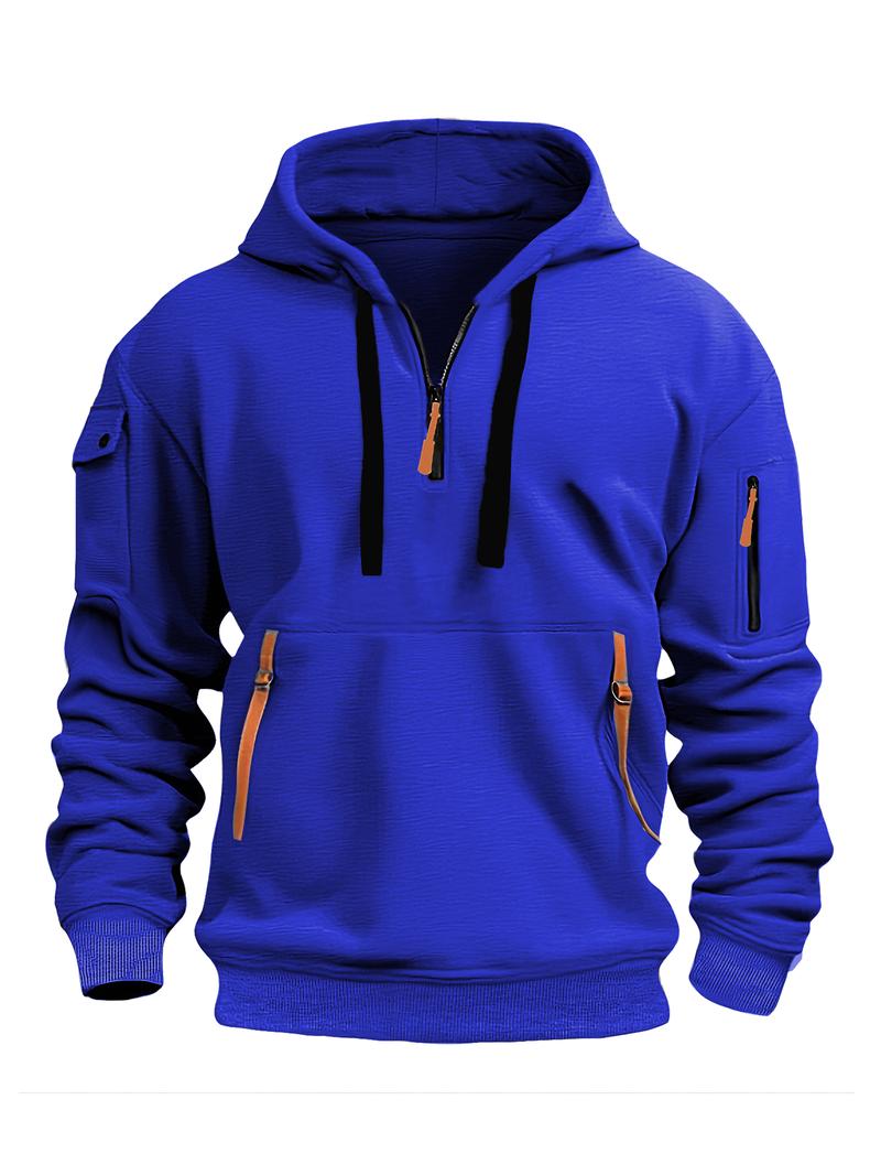 Product Introduction of A stylish windproof and fleece hoodie for autumn and winter warmth, perfect for casual parties 10