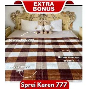 Selimut Gelombang Cinta  Motif Organik Salur - 180 x 200cm Aesthetic Lembut Estetik