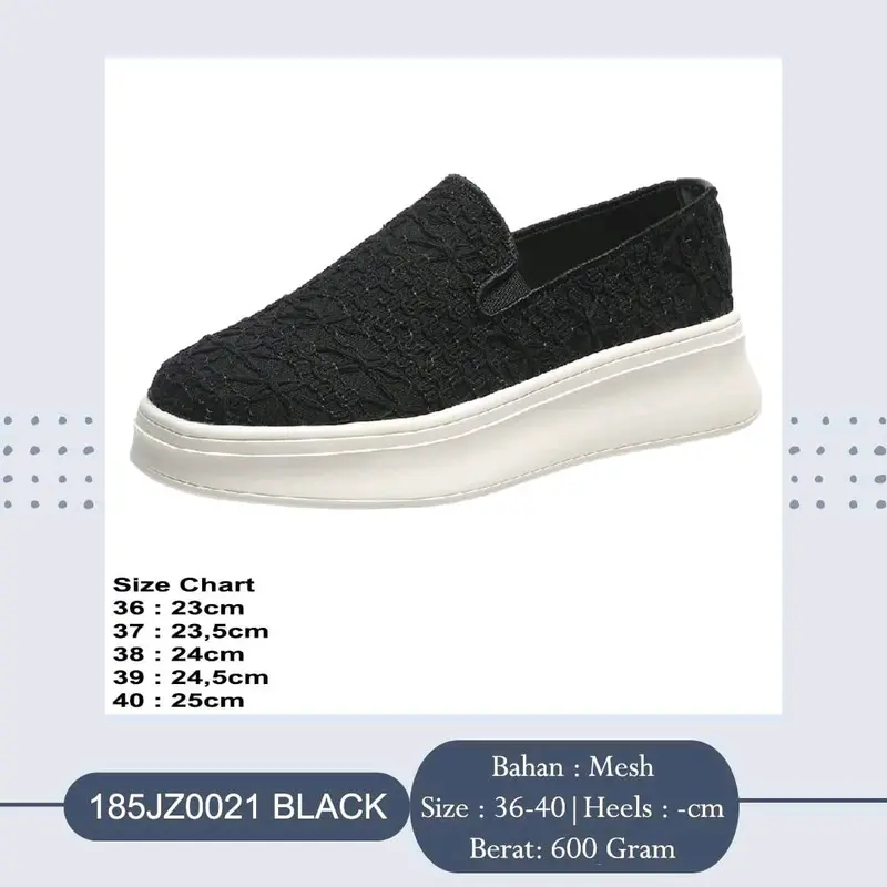 Sepatu Wanita SANZEIL Infort Slip On Model JZ0021 Import Mesh Putih Ukuran 36-40 - Casual Shoes 0