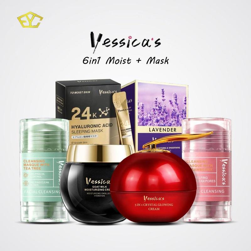Yessica Paket Glow Series 6In1 Skincare Moiaturizer & Mask Perawatan Wajah 4