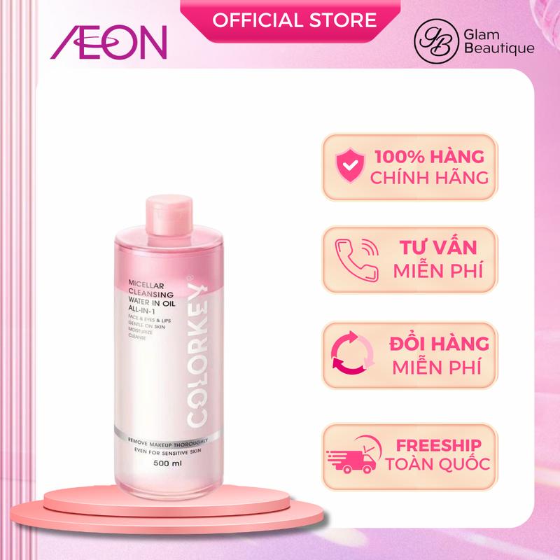 Colorkey Luminous Nước Tẩy Trang Water In Oil All-In-1 500ml - Glam Beautique
