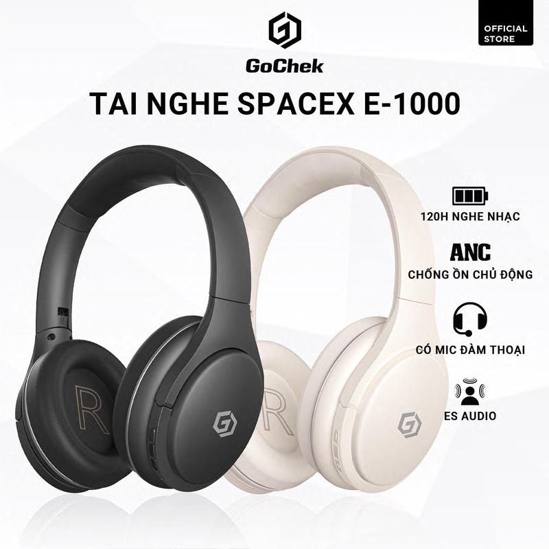 Tai nghe không dây Bluetooth Gochek SpaceX E-1000, Tai nghe chống ồn chủ động công nghệ âm thanh eS Audio Nhét Tai Nghe Nhạc Earphone