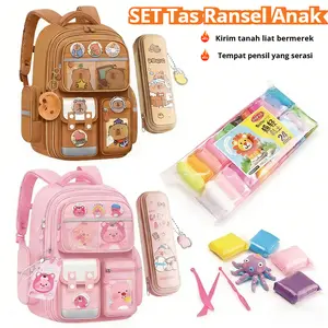 COD Tas Karakter Anak SET Tas Ransel Kapasitas Anak Fashion Tas Sekolah Anak Yang Bernapas Dan Ringan Tas Semi Premium Tas Kuromi Ransel Tahan Air Multifungsi Tas Anak TK&Sd Souvenir Ulang Tahun tas  kuromi