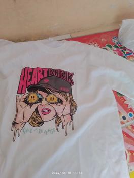 Product Review of Tshirt Kaos Heart Break Girl Atasan Baju Cewek Motif Wanita Katun from a**🥀 0