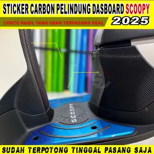 STICKER CARBON 3D DOFF PELINDUNG DASHBOARD DEPAN NON FULL  + DASHBOARD BELAKANG SCOOPY TERBARU 2025