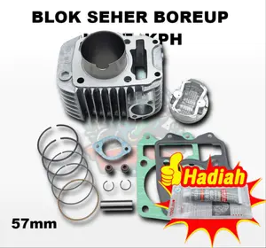 BLOK SEHER BORING PAKET BOREUP SUPRA 125 OLD KHARISMA KIRANA WAVE 125 57MM 57 MM FREE PAKING