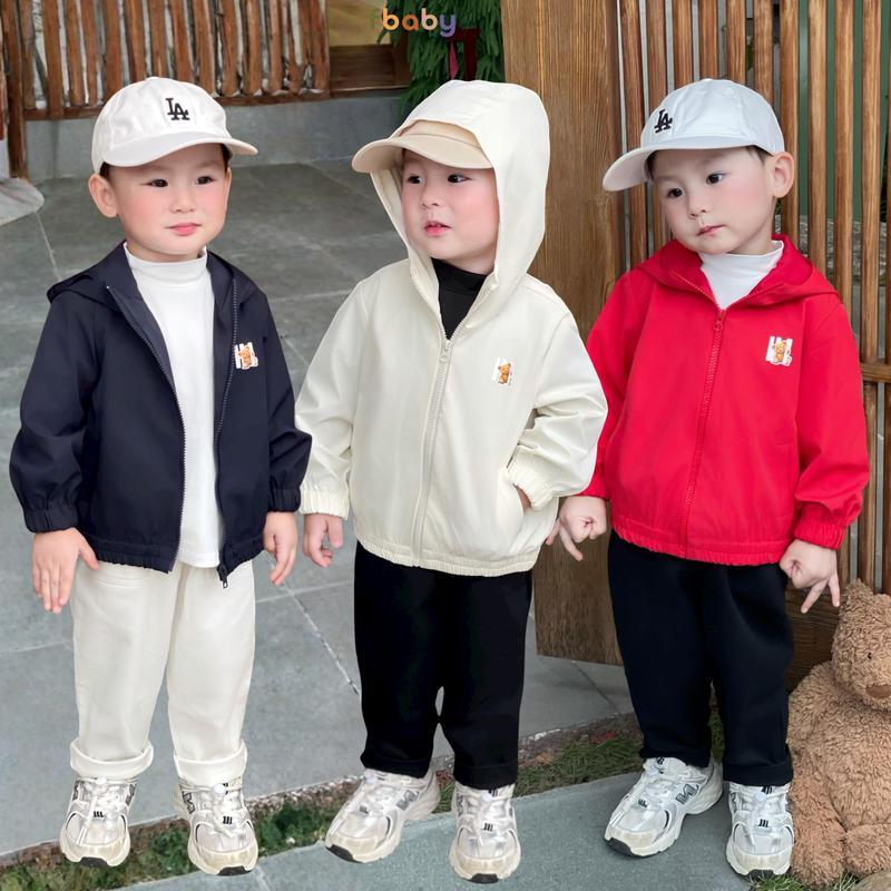  Áo khoác gió 2 lớp Fbaby bé trai bé gái in hình ngộ nghĩnh chất liệu vải gió cao cấp mềm nhẹ 