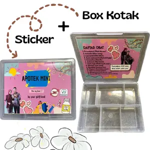 Paket Box+Sticker Saja, Gift ulang tahun Emergency Box, Kado ulang tahun, Box 6 sekat Custom