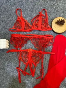 LUCIIN #2042 Baju Tidur Wanita  Bahan Brukat Renda