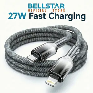 BELLSTAR kabel data Type c To Lightning MFI Fast Charging 27W kabel data iphone Fast Charging iPhone 13 - 7 iPhone 11