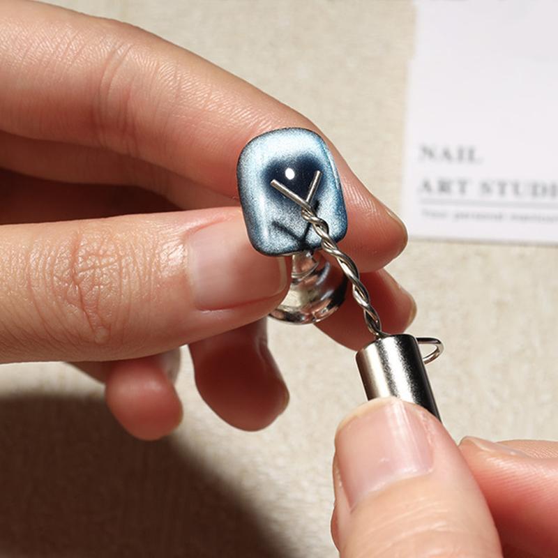 Product Introduction of That pulls the color of the nail plexiglass 3pcs nail magnet set nail magnet paper clip cat's eye magnet stone wire magnet rod combination love wear nail salon for exclusive use cat  eye  heart  nails  paper  clip mini  magnets  nail  cutters 4