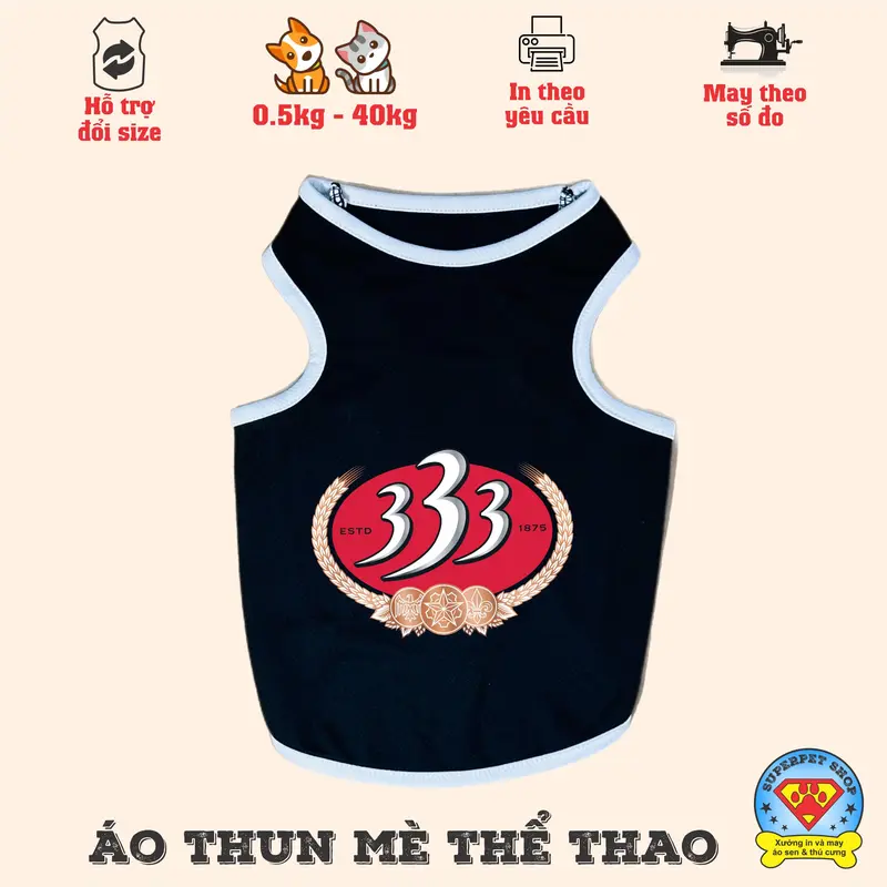 ÁO THÚ CƯNG LO GO B I A KHÔNG TAY ĐỦ MÀU 5