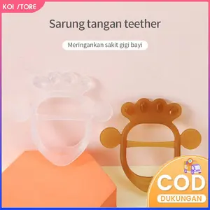 KOI STORE Bayi teether mainan bayi menggigit gelang silikon bahan