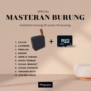 Speaker mp3 masteran burung 10 suara inti burung