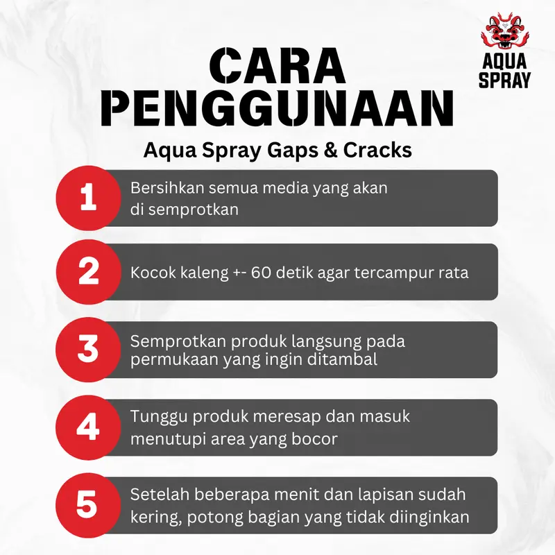 Aqua Spray - Gaps & Cracks 750ml - Foam Spray Penambal Celah dan Lubang Terbaru 6