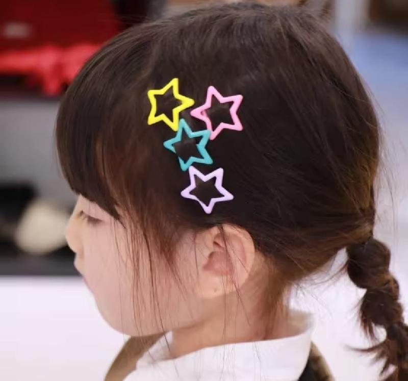 30PSC Jepit Rambut Anak Perempuan Kaleng Gaya Baru Jepit Rambut Bintang jepitan rambut korea bintang anak -anak dan dewasa 4