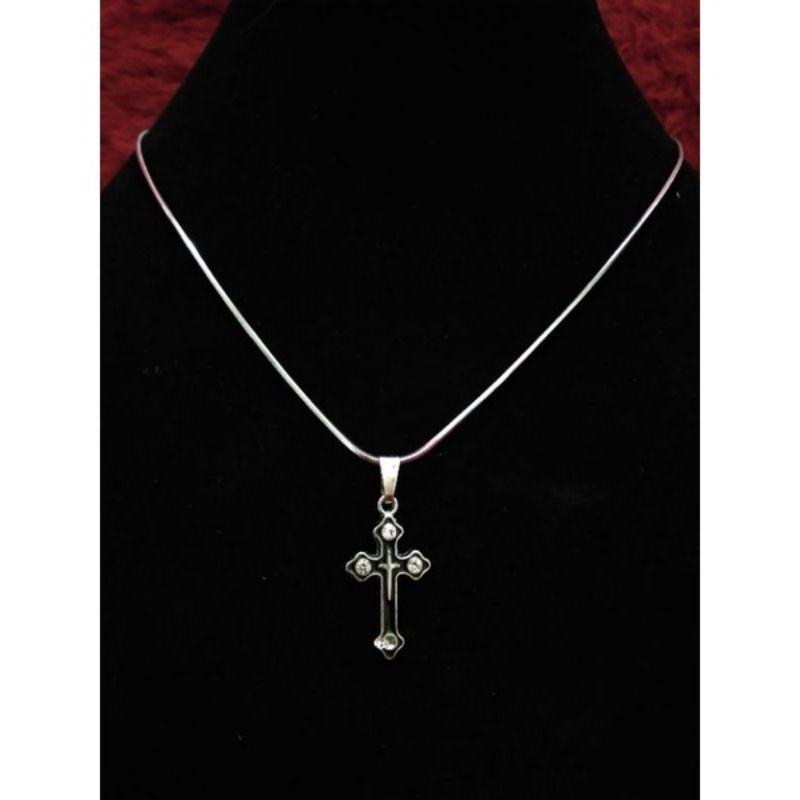 KALUNG TITANIUM STAINLEES STELL PRIA WANITA ANTI KARAT MODEL LIONTIN SALIB TERBARU TIDAK LUNTUR 2