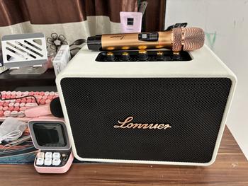 Product Review of Lonzuer CREATION by Easy & Perfect | Bluetooth Speaker Portable With DSP Audio Control | 130 Watt Output Power With Adjustable Treble And Bass | High Fidelity Sound With Bass Reflex | Comes With a 2 Premium Wireless Microphone from Z**n 0