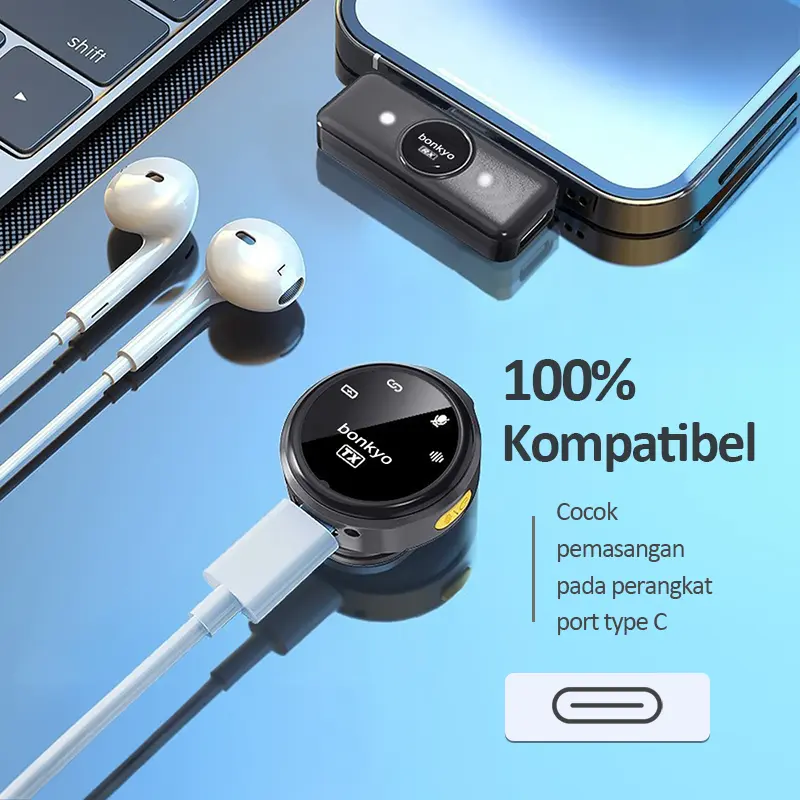 MUsix Q8 wireless clip-on microphone microphone dual microphone wireless microphone hp lavalier microphone plug and play 5