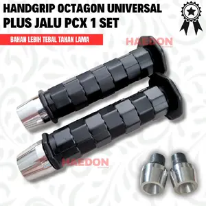 HANDGRIP HANDFAT GRIP MOTOR OCTAGON BEAT VARIO MIO FILANO GENIO FAZZIO NMAX PCX AEROX JUPITER VIXION RX KING AKSESORIS SEPEDA MOTOR HONDA YAMAHA KAWASAKI UNIVERSAL KARET Motorcycle