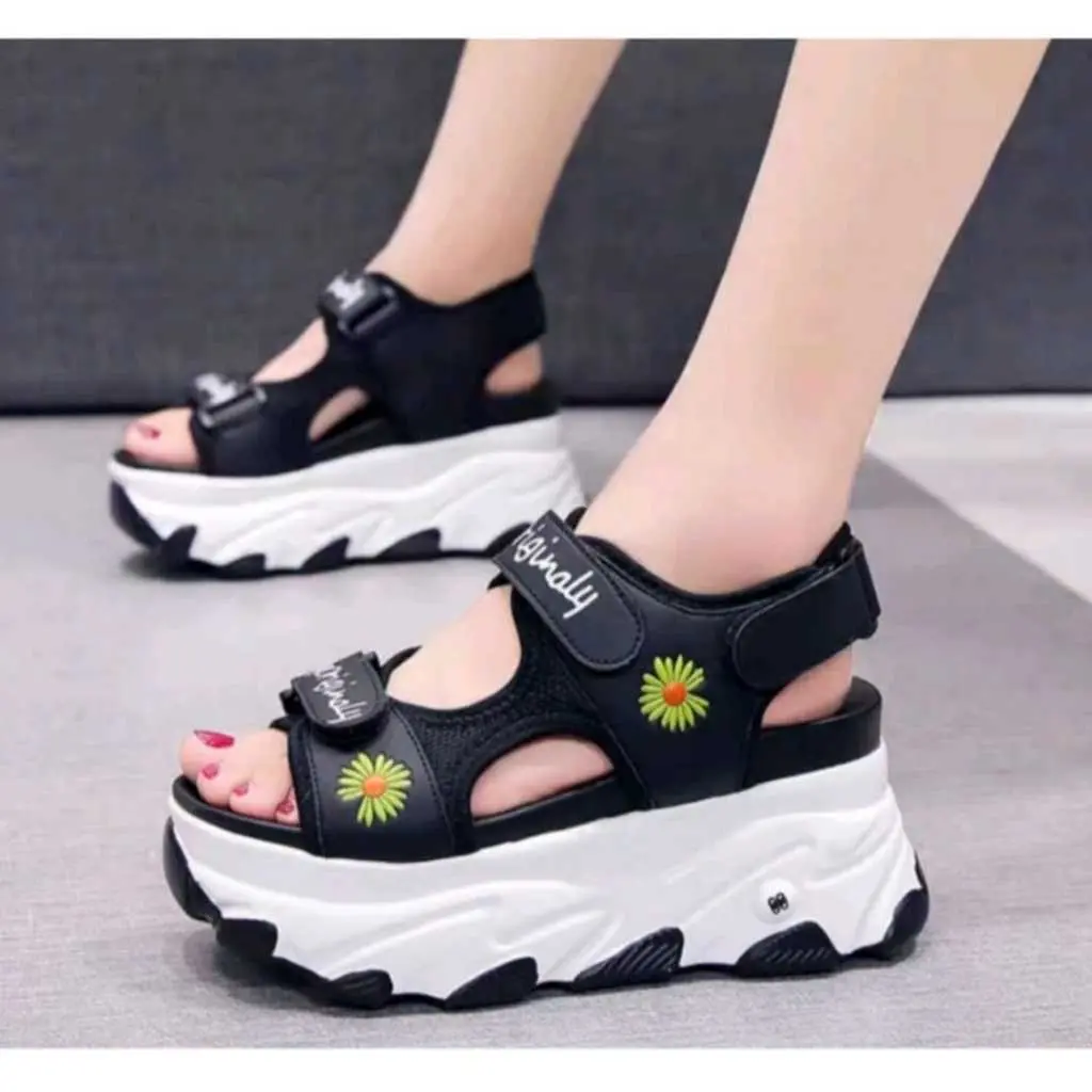 Sandal Gunung Anak Perempuan dan Dewasa Motif BUNGAA korea style Import