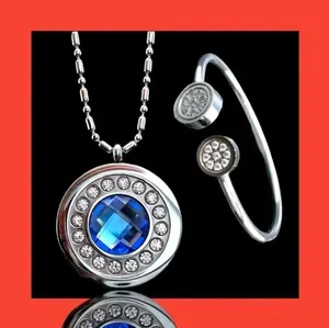 Set Gelang dan Kalung Kesehatan Quantum Pendant Pria dan Wanita Japan Technology