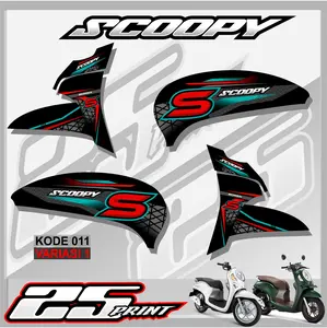 STIKER SCOOPY 2021 2022 2023 2024 NEW HONDA KODE 011 STRIPING MOTOR HONDA SCOOPY Motorcycle