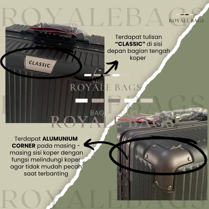 Polo Classic 3020 Series Tas Koper 20 inch Original Alumunium Frame - TSA Lock 1
