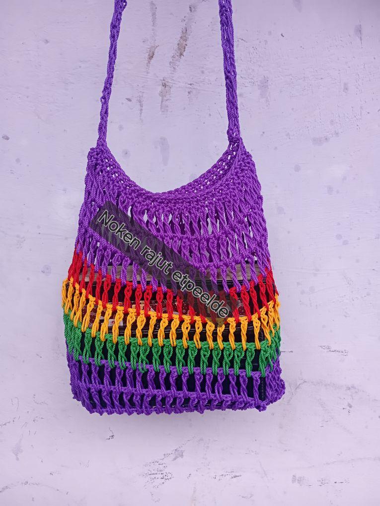 Noken Papua Bisa Muat Alkitab Buku Kecil dan HP Noken Jaring Ini Bisa Suci Ulag dan Tidak Mudah Rusak Warna Merah Kuning Hijau