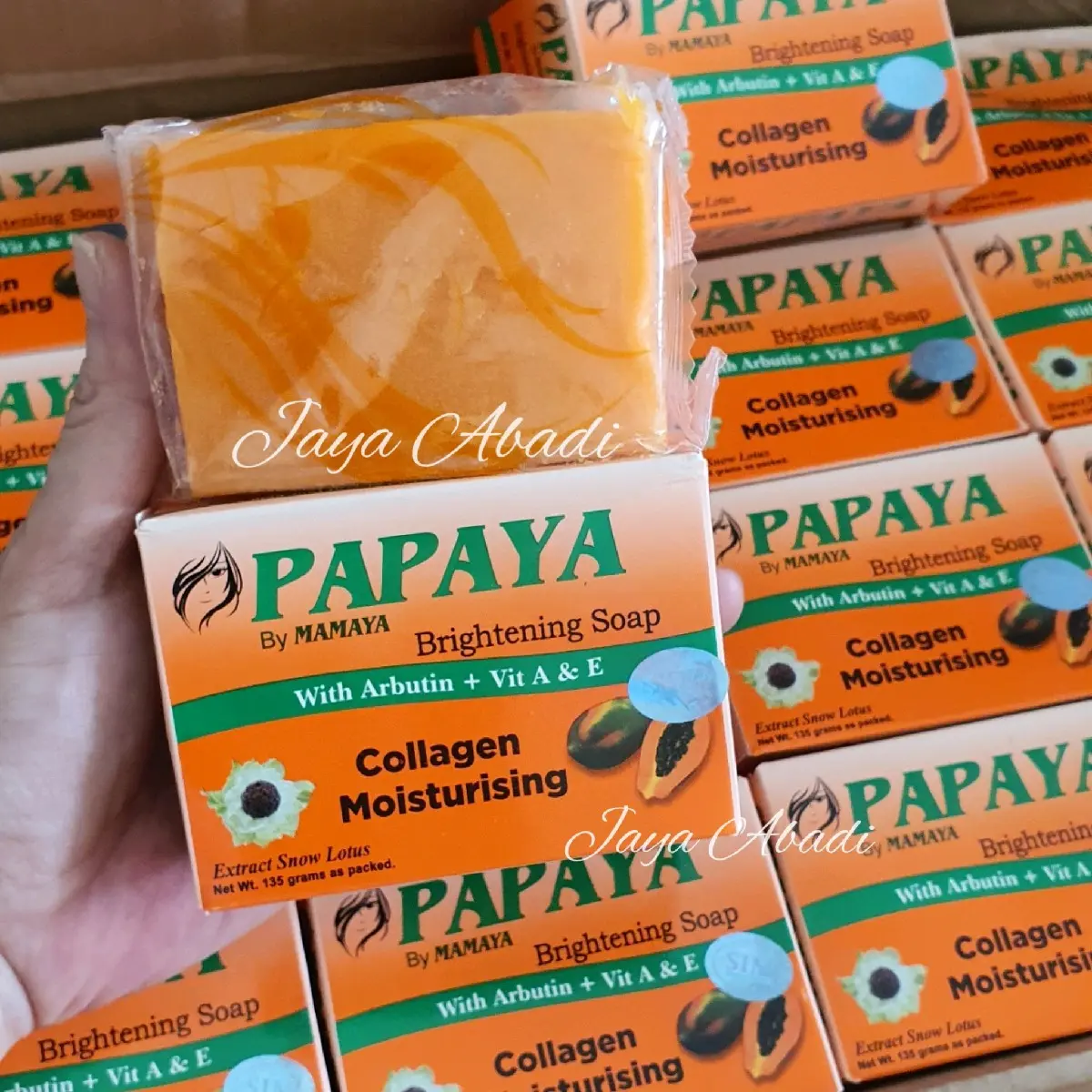 MMY SABUN PAPAYA COLLAGEN MAMAYA ORIGINAL BPOM 135GR KEMASAN GARIS HIJAU - BRIGHTENING SOAP PAPAYA ASLI