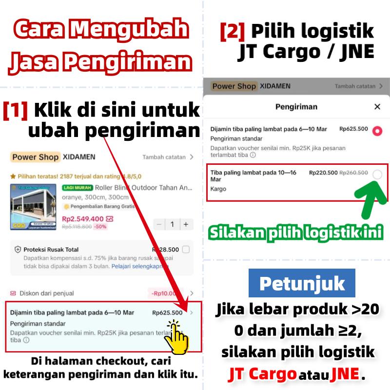 Gorden Tirai Tarik Blackout 75% Dangan Rel Atas Roller Blind Tirai Gulung Anti Air Anti Kelembapan Tirai Pembatas Ruangan Dua Sisi Warna Yang Sama Dapur Ruang Tamu Kamar Tidur Kantor