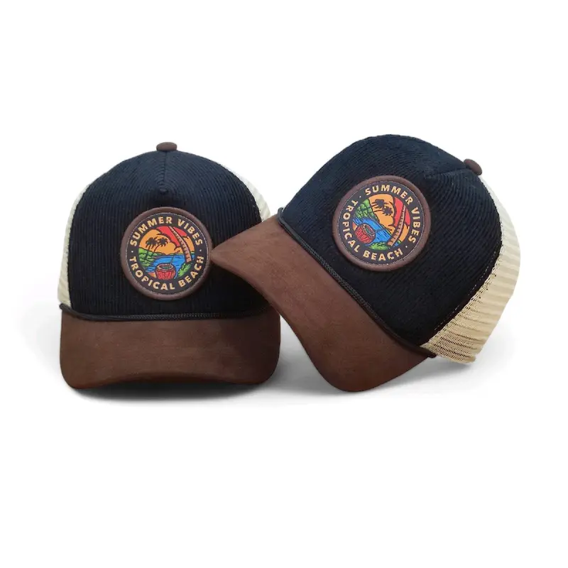 Topi Trucker Wankbay summer vibes Corduroy Dewasa Snapback 1
