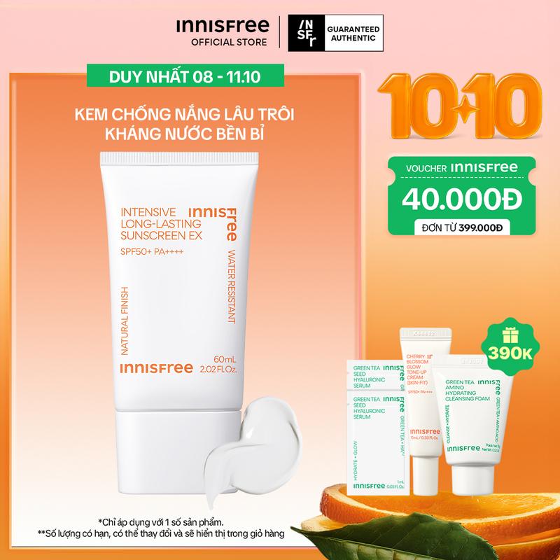 Kem chống nắng lâu trôi INNISFREE Intensive Long Lasting Sunscreen EX 60mL
