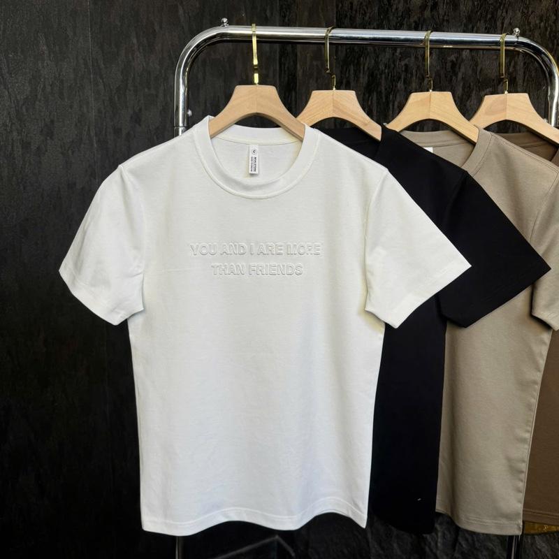 Áo thun cổ tròn trơn unisex A04 vải cotton lụa 4 chiều, from basic sang trọng tin tế TH FASHION  [FREESHIP] màu trắng, đen, kem , nâu, xám Nam Menswear Shirt