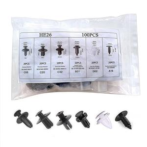 100PCS bagged car clip box 100PCS combination set nylon clip insurance Lever clip