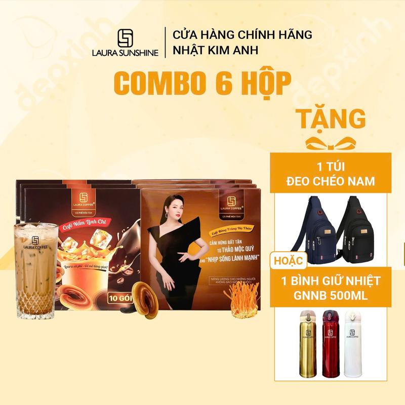 Combo 6 Hộp Cà phê Laura Coffee Nhật Kim Anh ( 6 hộp x 10 gói)