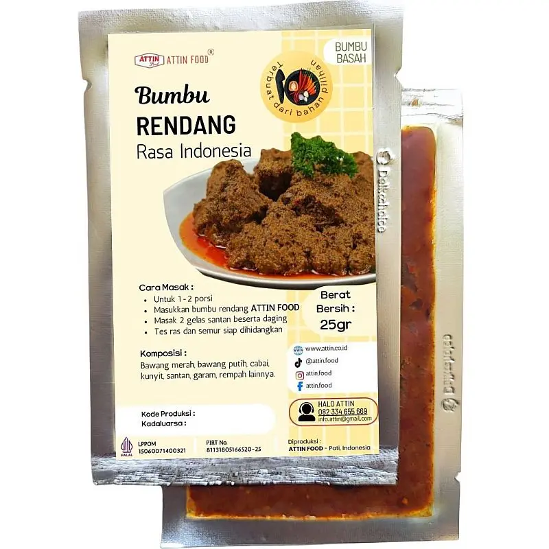Bumbu Rendang Organik Attin Food