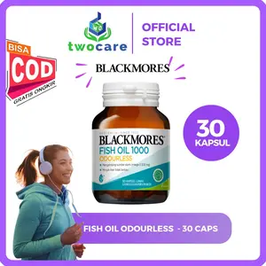 BLACKMORES ODOURLESS FISH OIL 1000mg BPOM KALBE - 30 kapsul